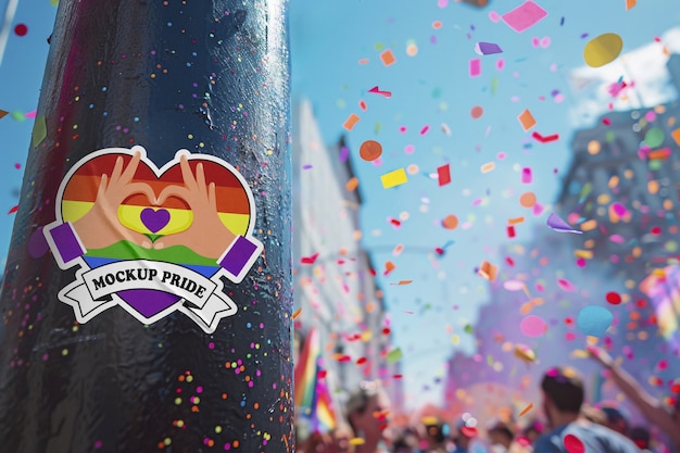 PSD model van de pride day sticker