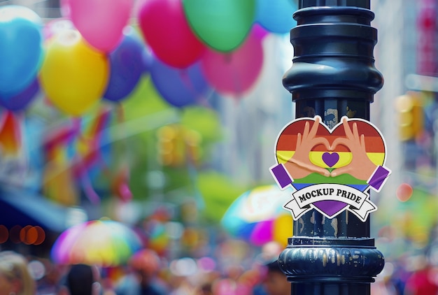 PSD model van de pride day sticker