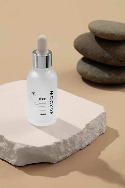 Model van de verpakking van cosmetische producten