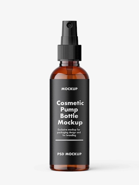Model van een cosmetische pompfles