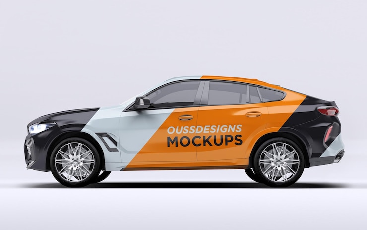 PSD model van een luxe suv.