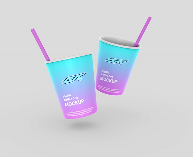 Model van een plastic koffiekop