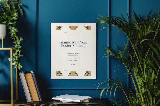 PSD model van een poster voor het islamitische nieuwjaarskalender