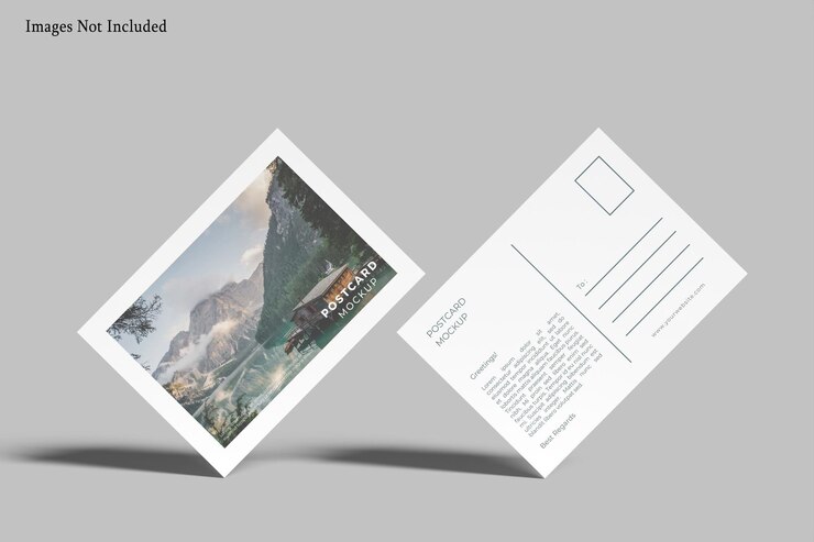 PSD model van een postkaart