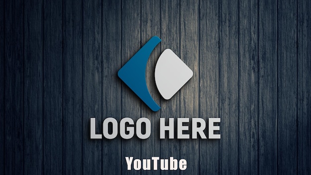 model van het logo op hout