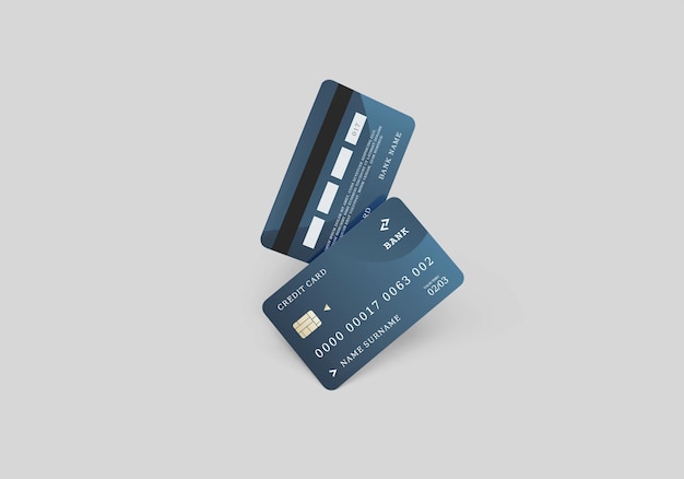 Model van plastic creditcard of betaalpas