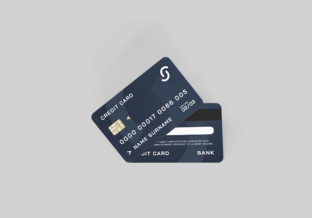 Model van plastic creditcard of betaalpas