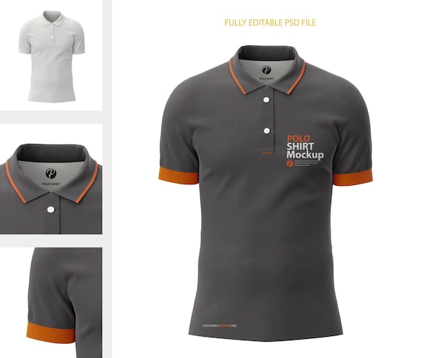 PSD model voor heren poloshirt