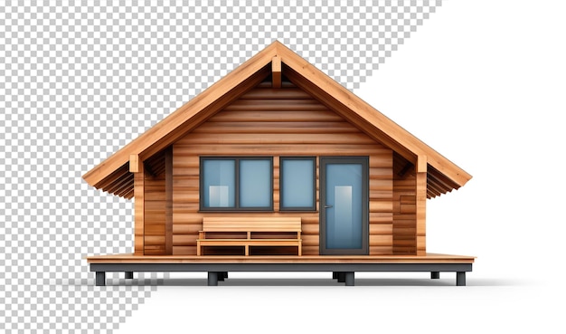 PSD model of a wooden cabin