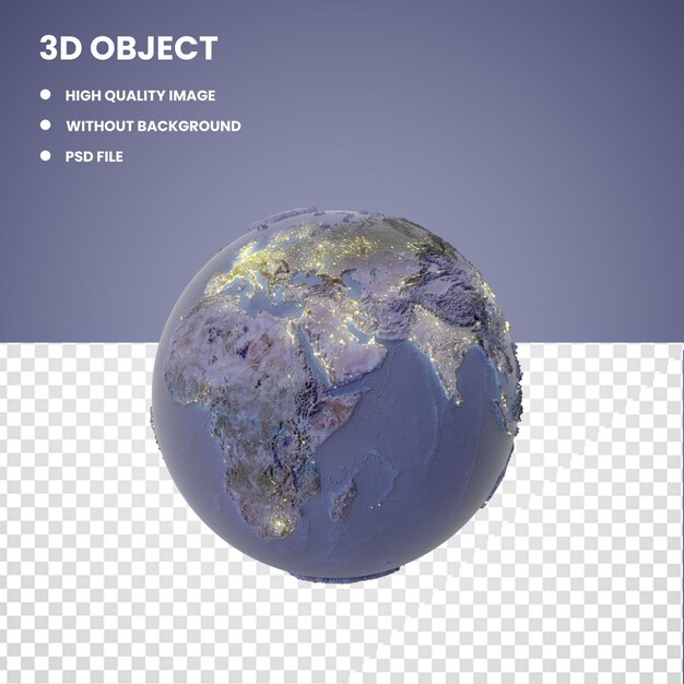 PSD model ziemi 3d