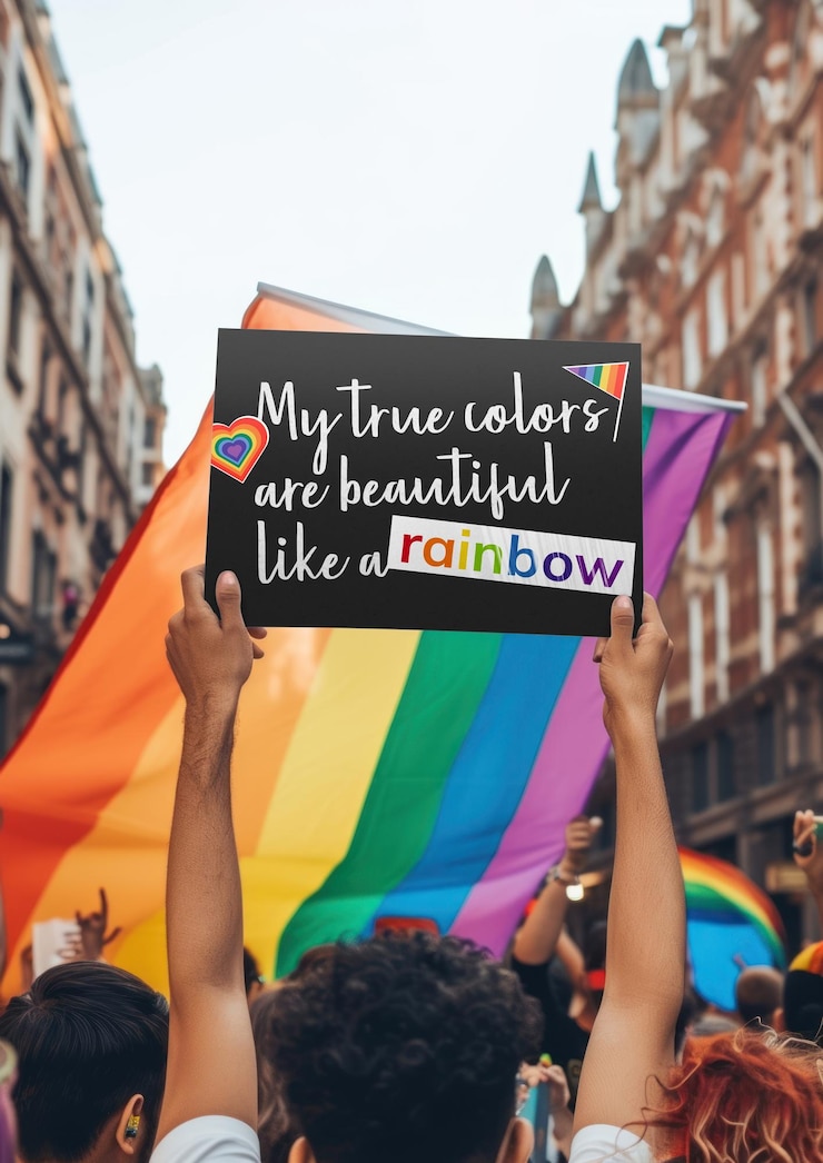 PSD model znaku parady lgbtq psd