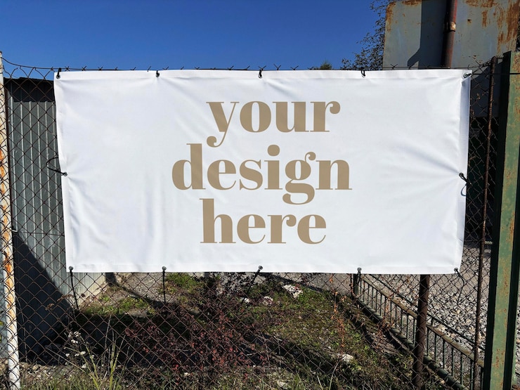 PSD modellen voor buitenreclame, winkelborden, billboards, vitrines, visuele identiteit