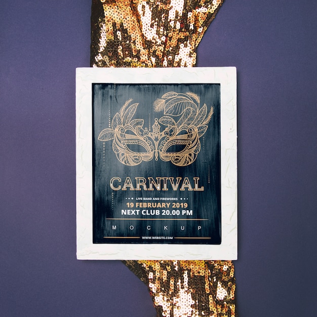 Modello di telaio con il concetto di Carnevale