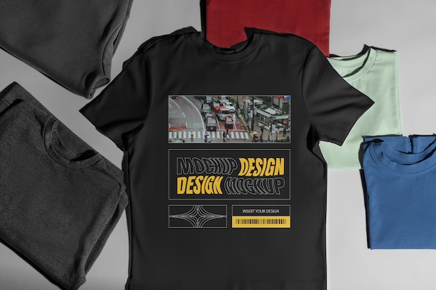 PSD modelontwerp van sweatshirt en t-shirt