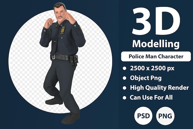 Modelowanie 3d Postaci Policjanta