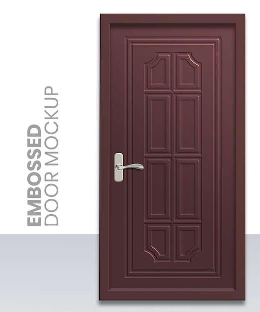 PSD modelsjabloon voor houten deuren in reliëf