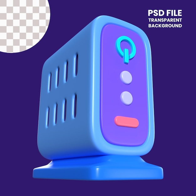 PSD modem 3d illustratie icoon