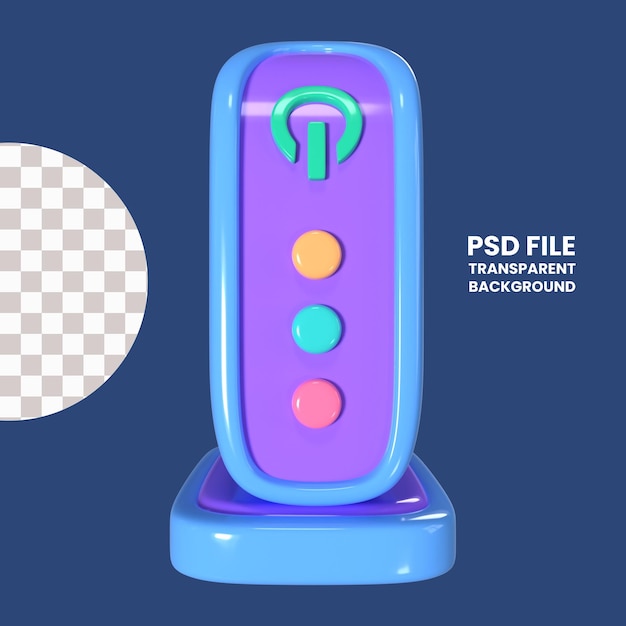 PSD モデム 3d イラスト アイコン