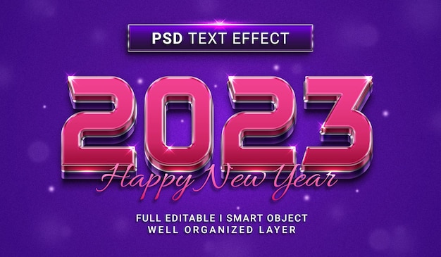 PSD modern 2023 3d style text effect