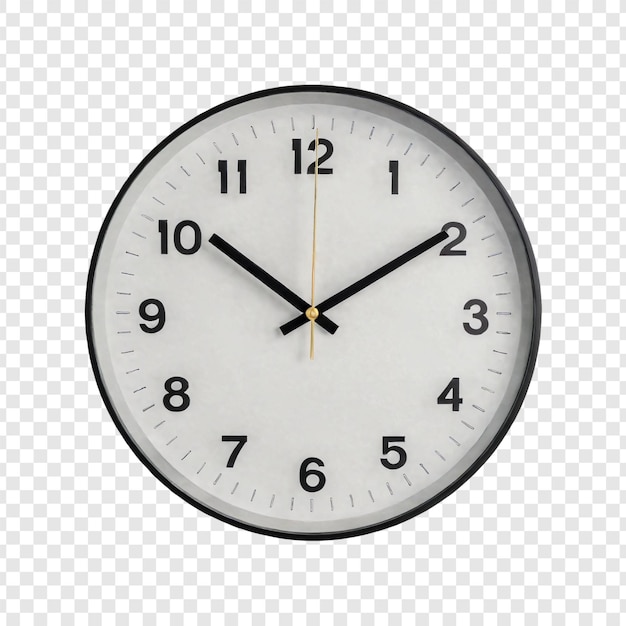 modern 3d alarm clock isolated on transparent background
