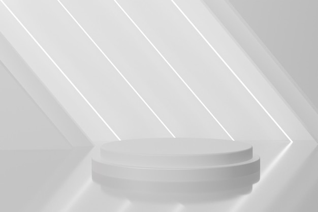 PSD Современный 3d подиум с неоновым светом