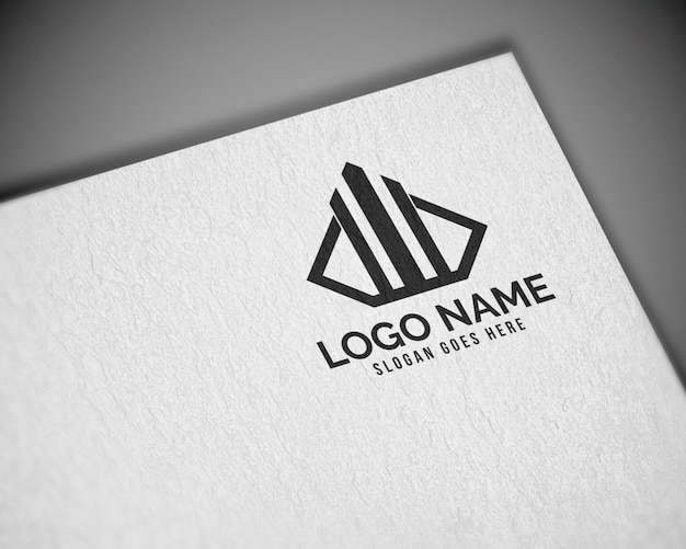 Mockup di logo di carta realistico moderno 3d