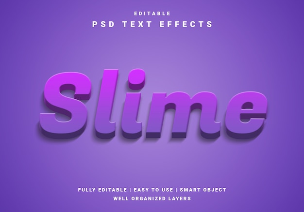 Modern 3D Slime text effect