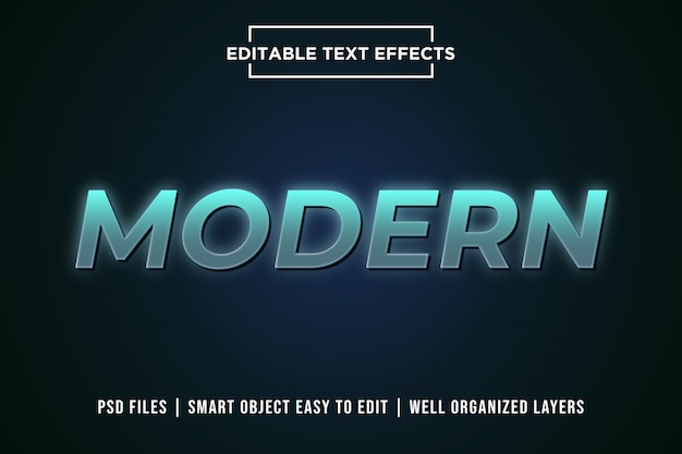 Modern 3d text style effect premium psd