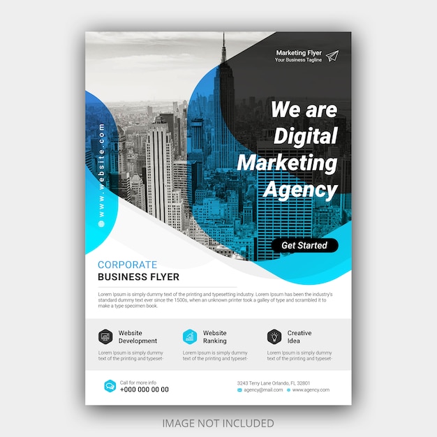 Modern a4 creative business flyer template