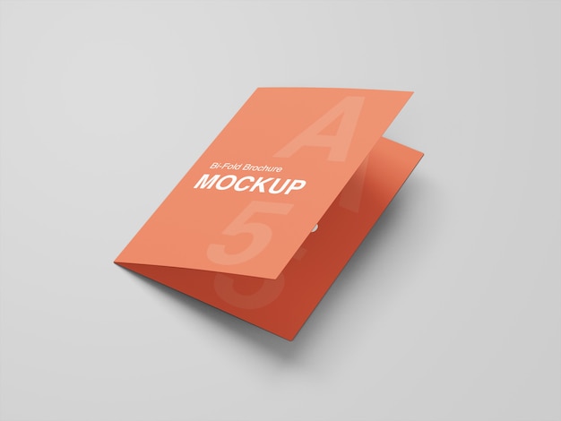 Modern a5 bifold brochure mockup