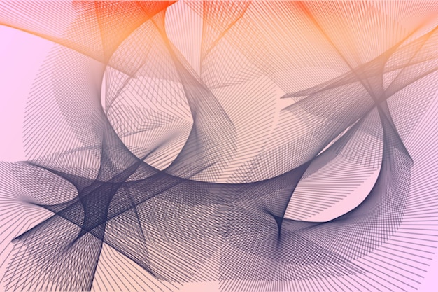 modern abstract pattern with soft intertwining lines in orange pink and white gradient tones