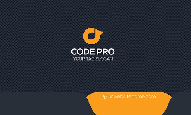 Modern and Professional Business Card Design with Orange Logo and Dark Background