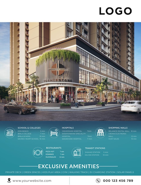 modern apartment complex