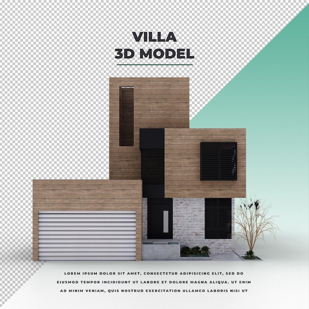 Casa di villa di design di architettura moderna