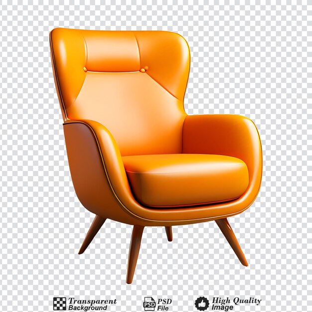 PSD modern armchair isolated on transparent background