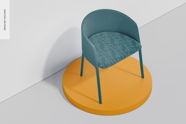 PSD modern armchair mockup, on podium