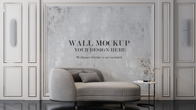 Modern artdeco interior wall mockup