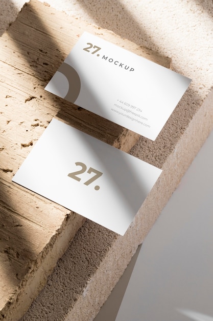 Modern assortment of mock-up business card