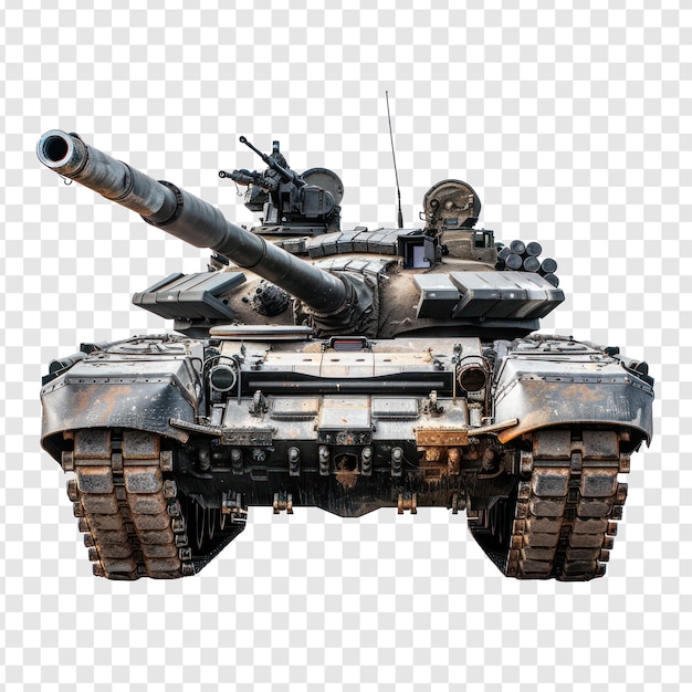 PSD modern battle tank on transparency background png