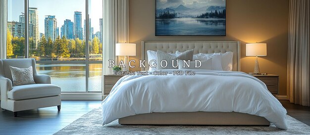 Modern Bedroom with City View
