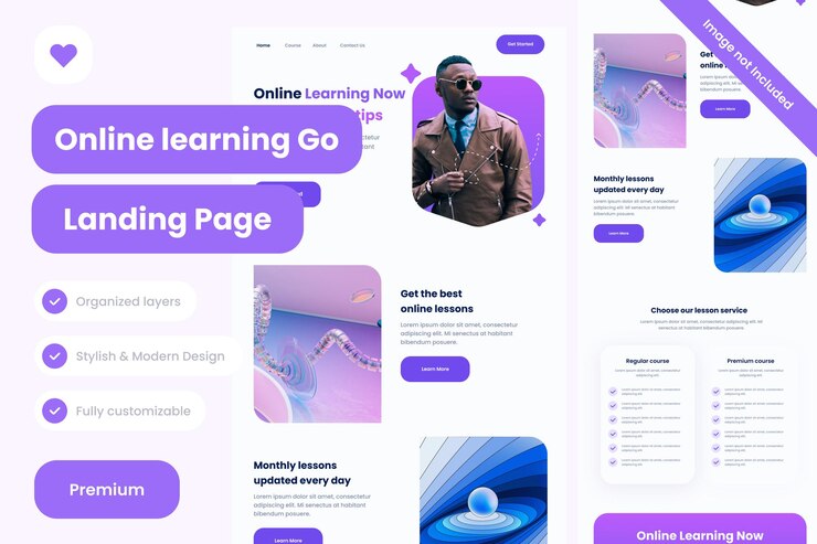 PSD modern best landing pages website template