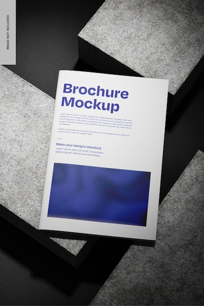 Modern Bifold with Industrial Influence Mockup Top View