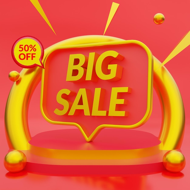 Modern big sale web banner template