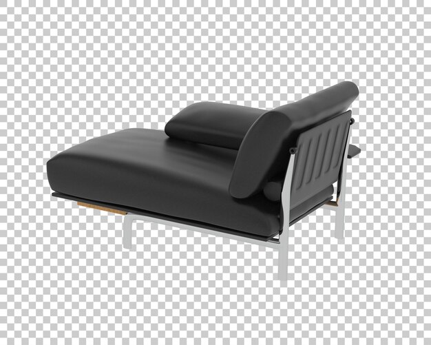 Modern Black Leather Chaise Lounge