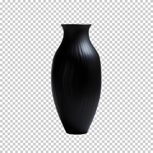 PSD modern black vases isolated transparent background