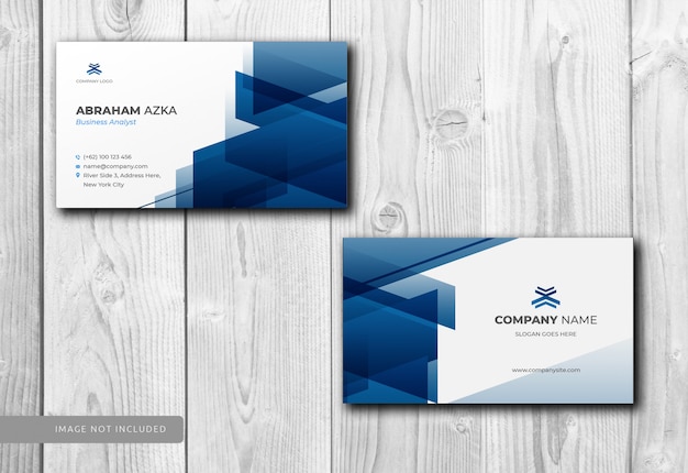 Modern blue business card design suit for corporate