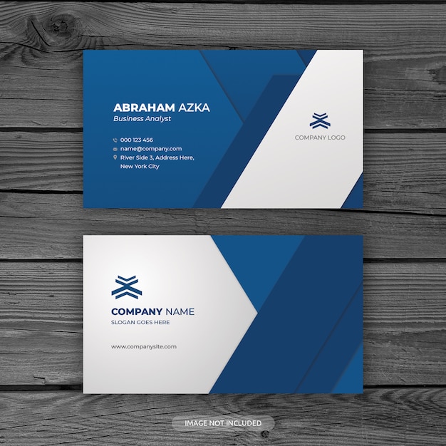 PSD modern blue business card design with corporate concept