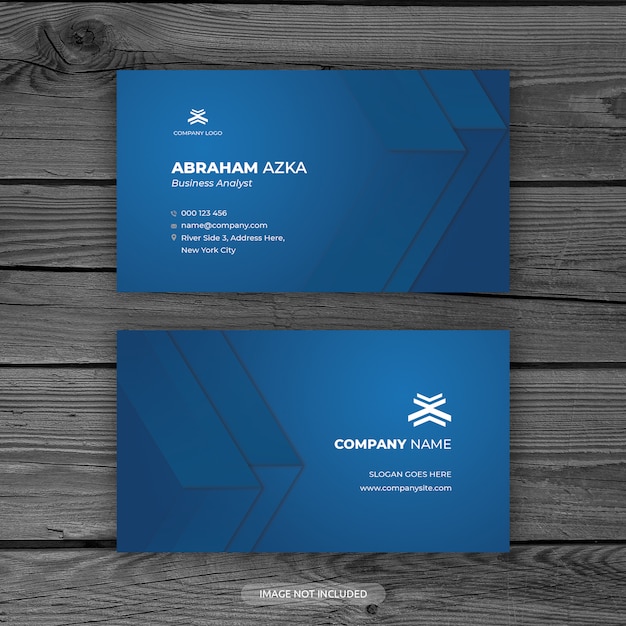 PSD modern blue business card design with corporate concept