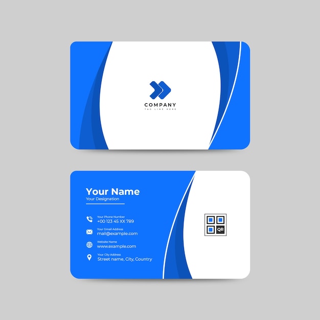 Modern Blue Business Card Design