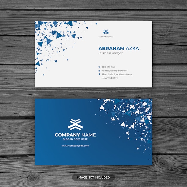 Modern blue professional business card template